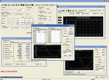 プログラマブル交流電源装置　MXシリーズ MXシリーズ制御ソフト メイン画面