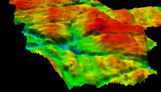 得られた海底地形データ