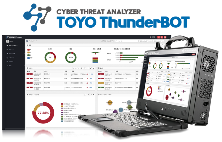ポータブル型ネットワークフォレンジックシステム「TOYO ThunderBOT」