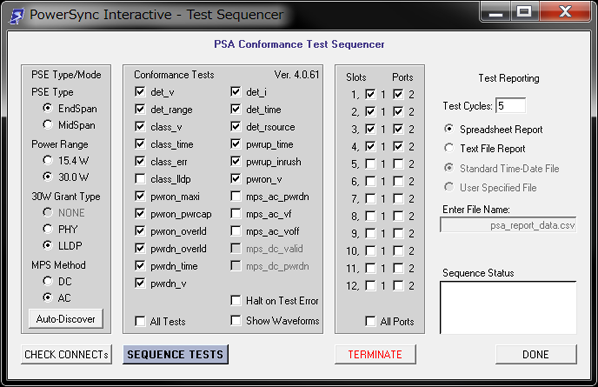 PSE Conformance - Sequencer
