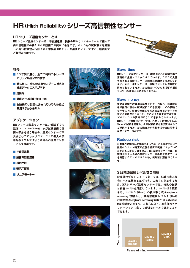 HR（High Reliability）シリーズ高信頼性センサー