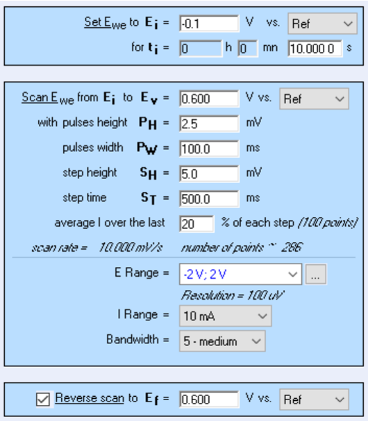 図4. EC-Labソフトウェアの設定画面