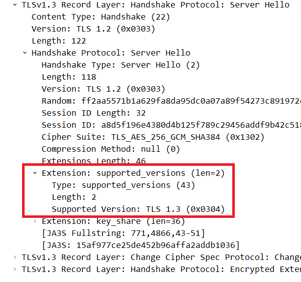 Server HelloのSupported_versions
