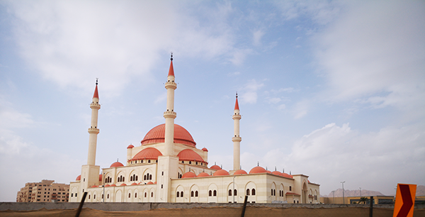 図４：お祈りが行われるモスク