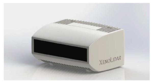 周辺環境計測システム「XenoLidar」（幅 17cm×奥行き 12cm×高さ 8cm）